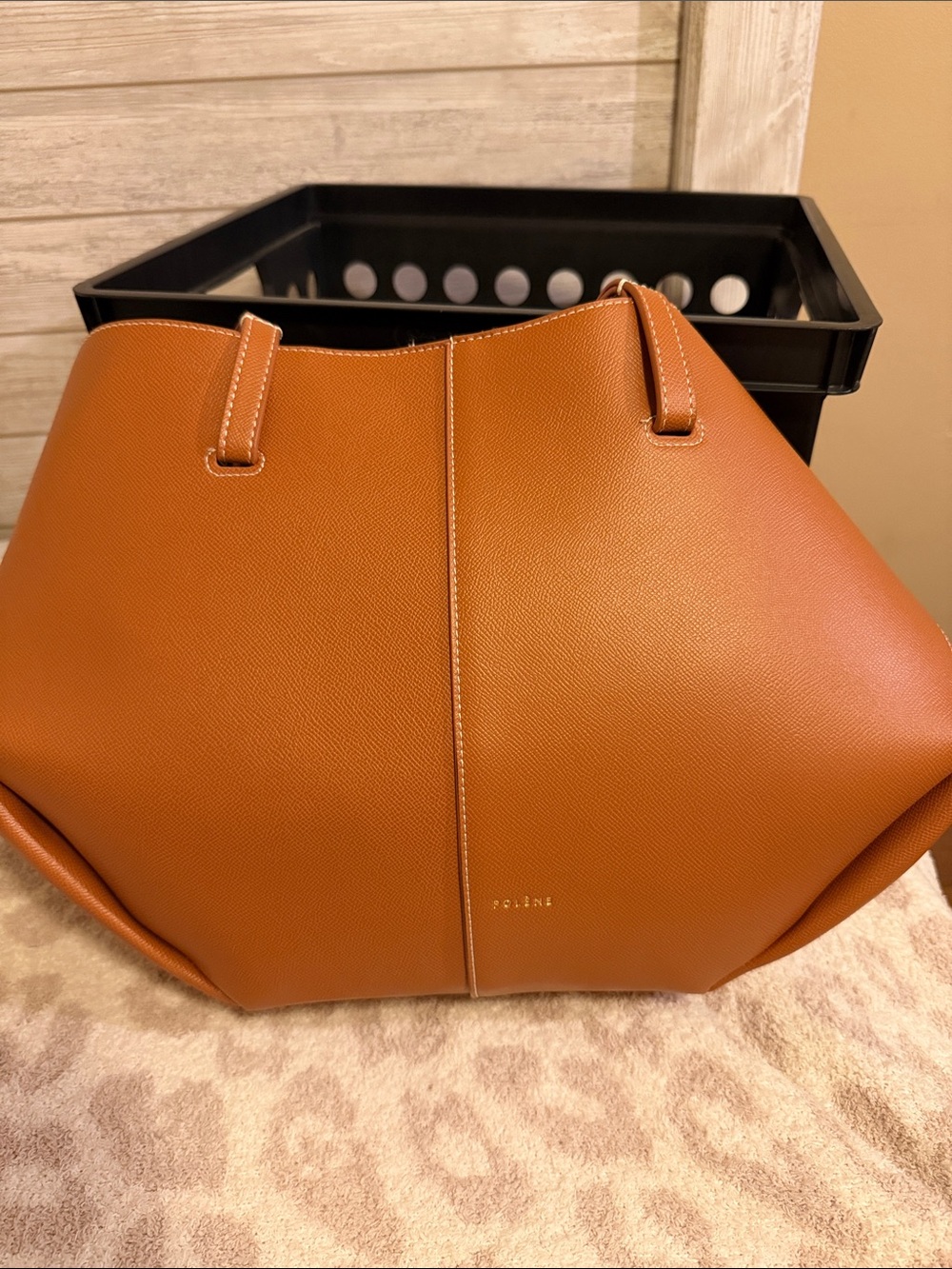 Amazon Leather Tote Bag - Cognac Brown